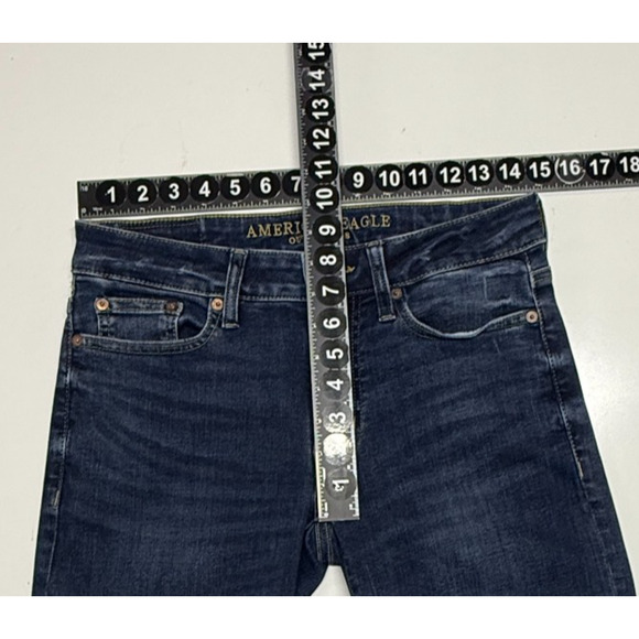 American Eagle Jeans Mens Tag Sz 26X30 Measures 29X30 Blue Slim Extreme Flex - Picture 3 of 10